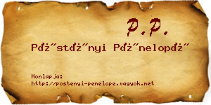 Pöstényi Pénelopé névjegykártya